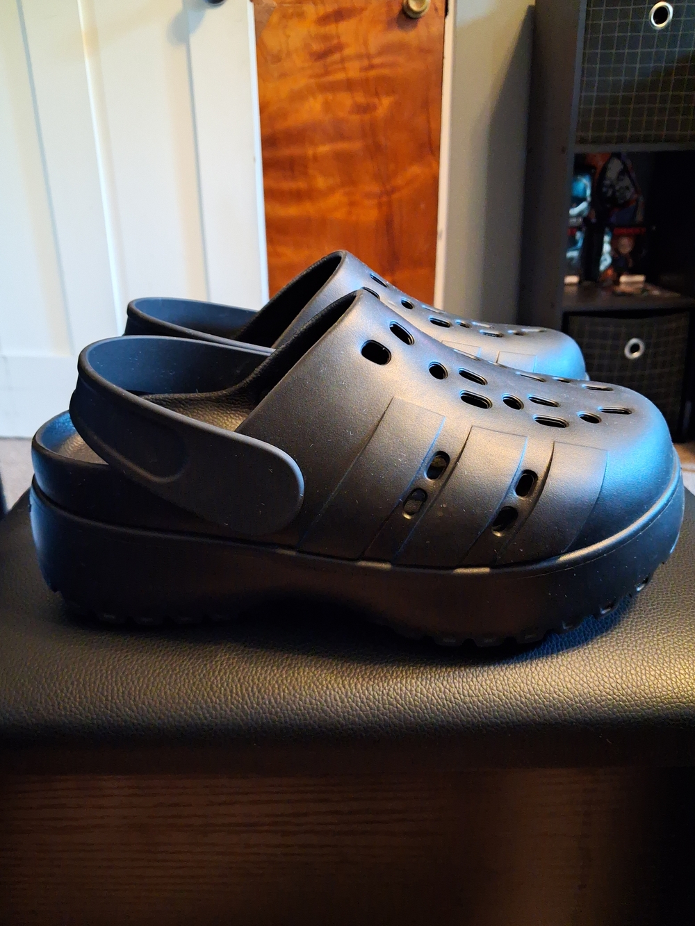 adidas Black Women's Slip-On Clogs Sandals